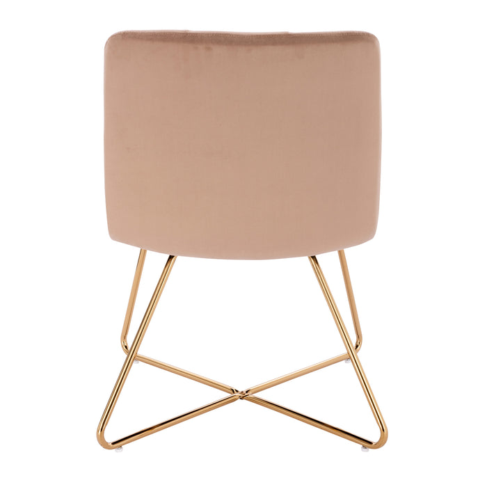 Hinteransicht des SVITA Lynn Sessels in taupe mit angenehm geformter Rückenlehne und elegantem Design