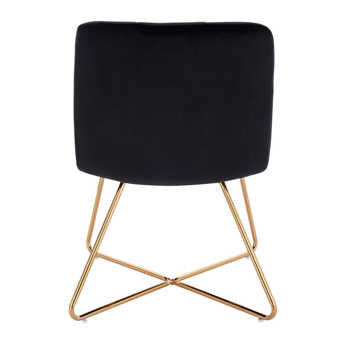 Hinteransicht des SVITA Lynn Sessels in schwarz mit angenehm geformter Rückenlehne und elegantem Design