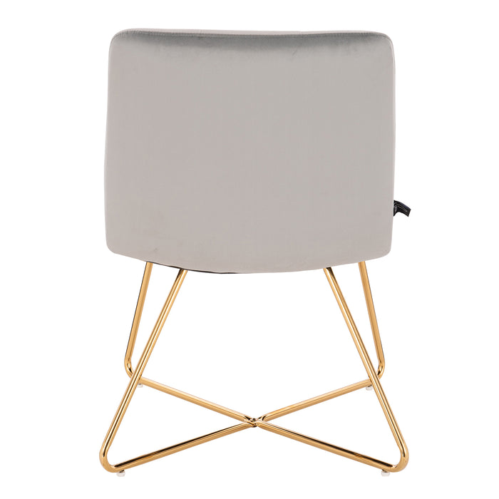 Hinteransicht des SVITA Lynn Sessels in grau mit angenehm geformter Rückenlehne und elegantem Design