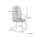 Bürostuhl mit Armlehnen und Netzrückenlehne, Maße: Höhe 100 cm, Sitzhöhe 44 cm, Sitzfläche 50 x 48 cm, Rückenlehnenbreite 45 cm, Rückenlehnenhöhe 55 cm, Breite 60 cm, Tiefe 53 cm