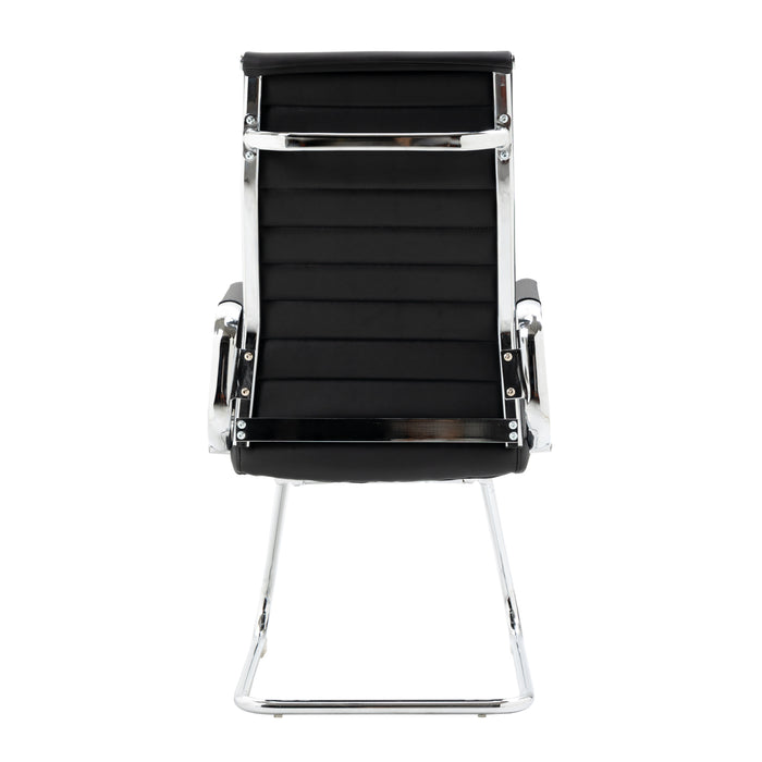B-Ware 2er Set OFFICE COMFORT Besucherstuhl Kunstleder Schwarz