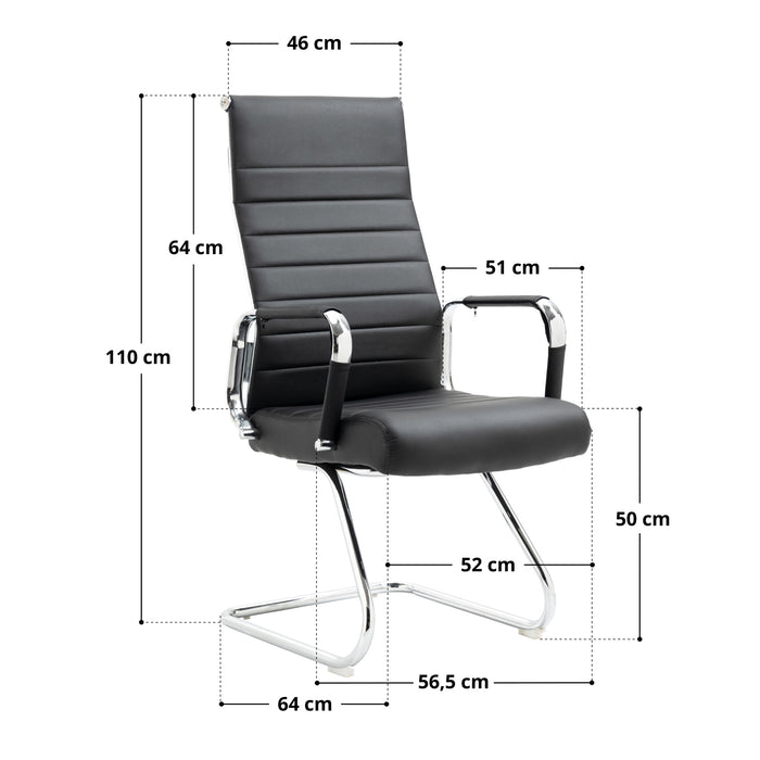 2er Set OFFICE COMFORT Besucherstuhl Kunstleder
