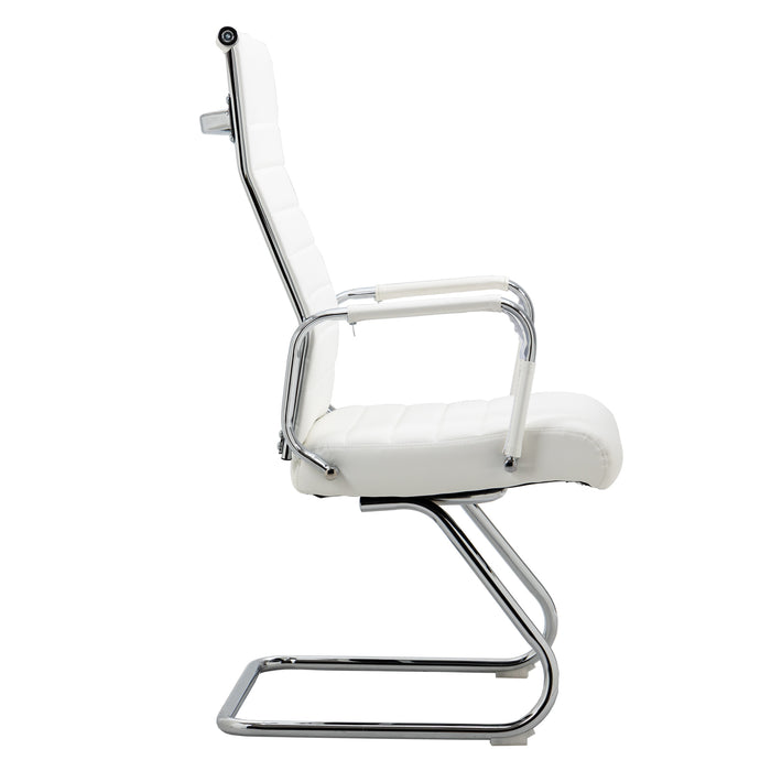 B-Ware 2er Set OFFICE COMFORT Besucherstuhl Kunstleder Weiß