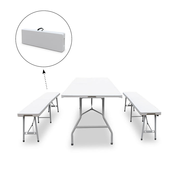 Buffettisch Set mit Bierbänken