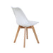 Rückansicht des grauen SVITA Mats Esszimmerstuhls mit gepolstertem Sitz und elegantem Design