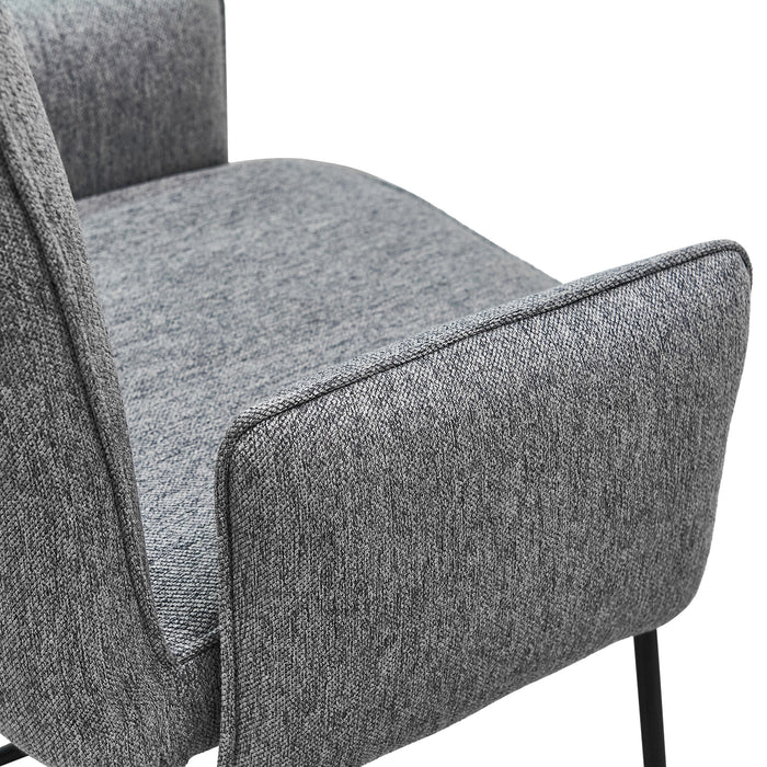 B-Ware ALBA 2er Set Esszimmerstühle Stoffbezug Grau