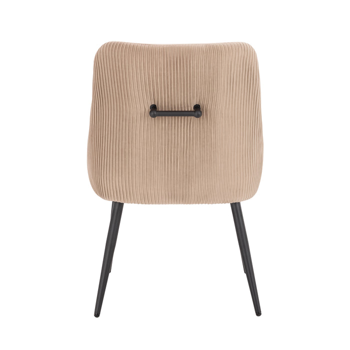 B-Ware ISABELLE 2er Set Esszimmerstühle Samt Taupe