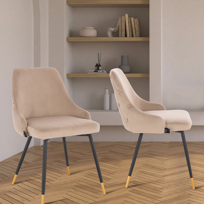 B-Ware ALICE 2er Set Esszimmerstühle Taupe