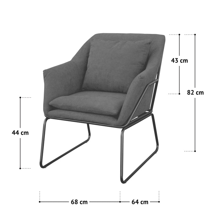 B-Ware JOSIE Loungesessel Samt Braun