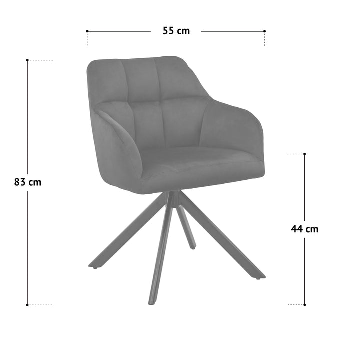 SVITA Sora Esszimmerstuhl, Maße: 83 cm hoch, 55 cm breit, Sitzhöhe: 44 cm