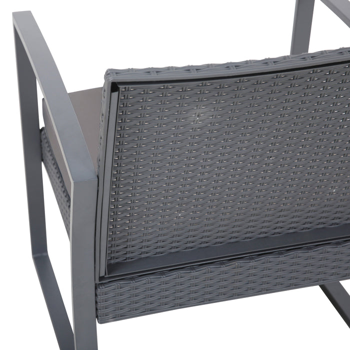 B-Ware LOIS L Rattan Sitzgruppe Grau