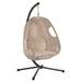 SVITA SNUGGY Hängesessel beige mit Metallgestell und Sitzpolstern
