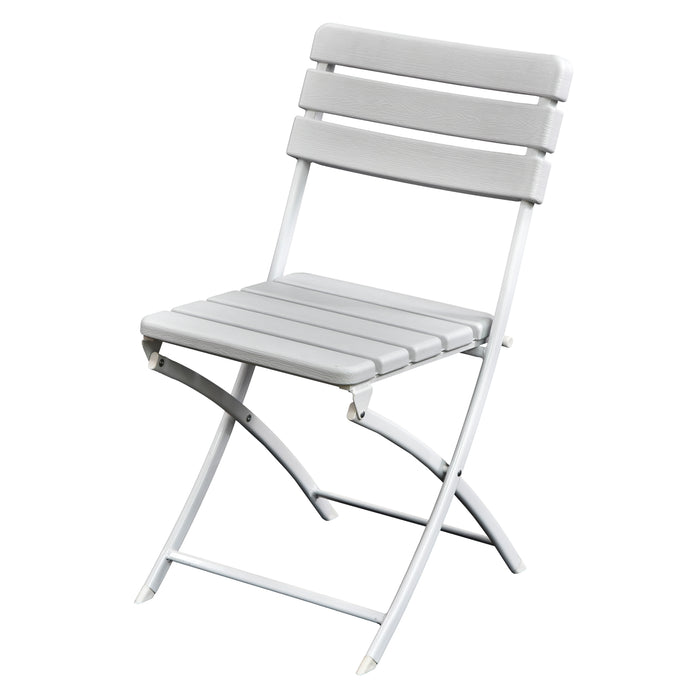 B-Ware 2er Set Gartenstuhl klappbar Weiß