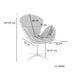 Maßangaben SVITA BROOX Drehstuhl dunkelgrau: Höhe 89-105 cm, Sitzhöhe 42-57 cm, Sitztiefe 47 cm, Sitzbreite 35 cm, Armlehnenhöhe 30 cm, Höhe Rückenlehne 49 cm