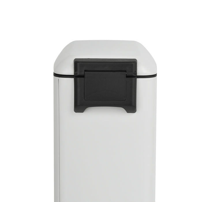 weißer Abfalleimer mit Deckel mit Softclose-Funktion