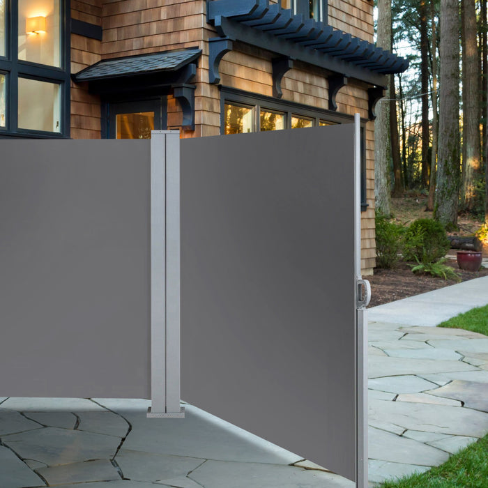 B-Ware SVITA Doppelseitenmarkise 600x200 Hellgrau