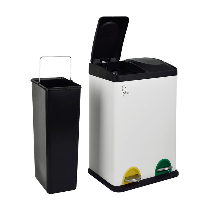 TC2X20 Mülleimer Weiß 40 Liter (2x20L)
