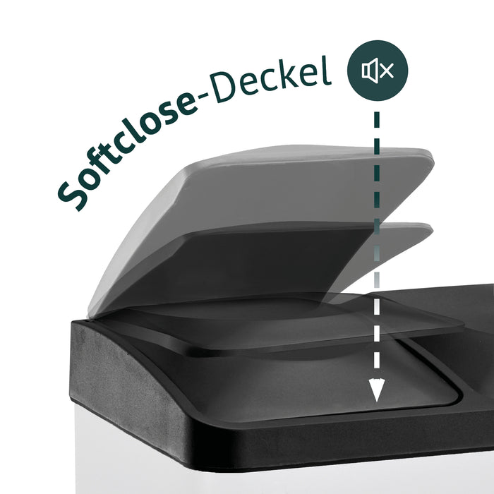 Mülleimer bunte Pedale