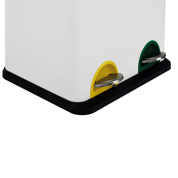 TC2X15 Mülleimer 30 Liter 2x15 Liter Weiß