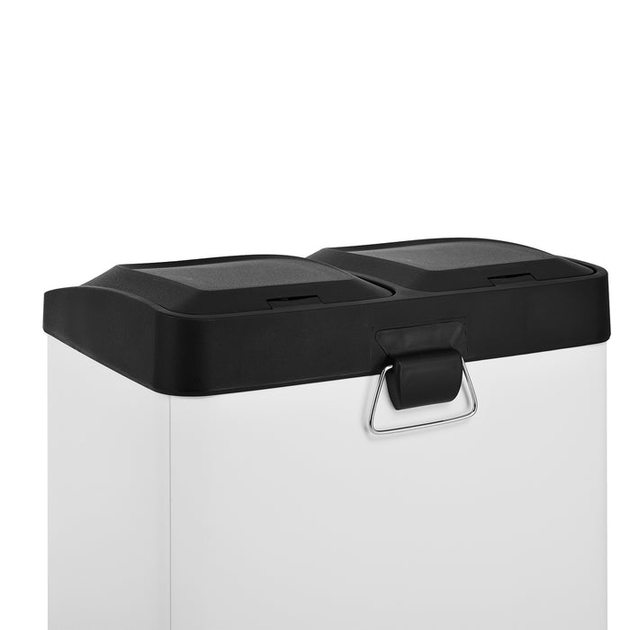 TC2X15 Mülleimer 30 Liter 2x15 Liter Weiß