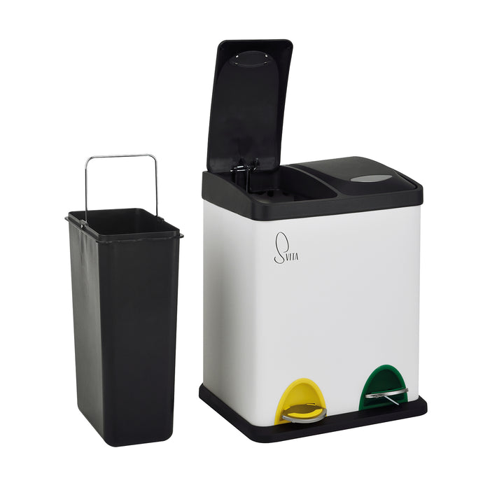 TC2X8 Mülleimer 16 Liter Weiß (2x8L)