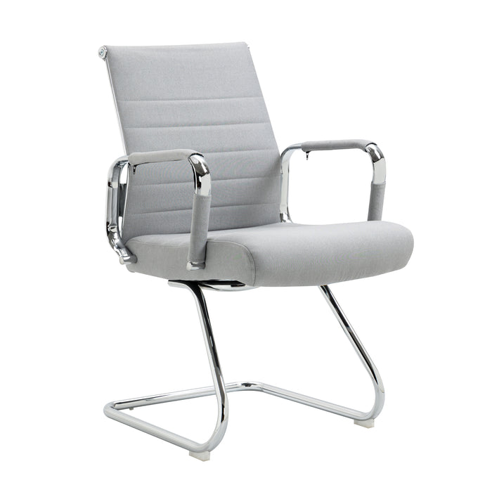 B-Ware 2er Set OFFICE COMFORT Besucherstuhl LB Stoff Hellgrau