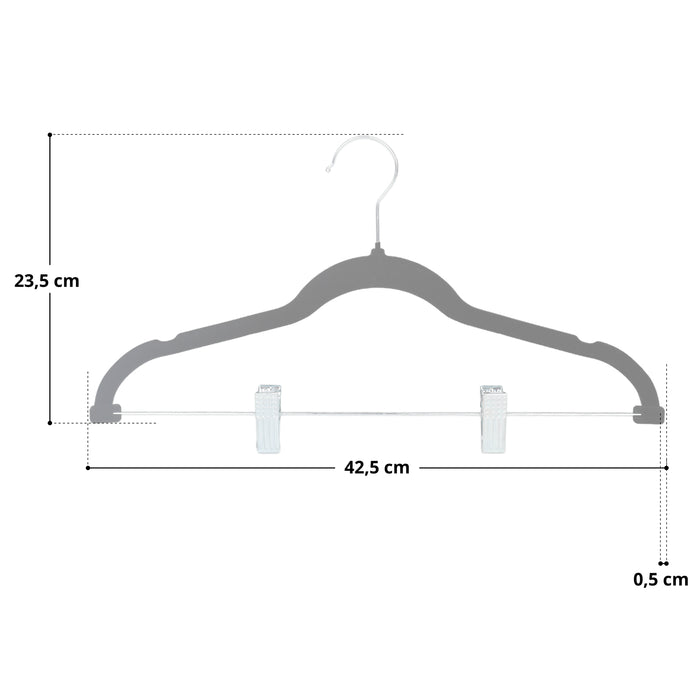 Kleiderbügel mit Hosenclips Samt