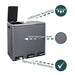 SVITA TM2X30L 3-fach Mülltrennsystem in Grau, Illustration Hinweise luftdichter Verschluss, hochwertiges Material, optimal für Mülltrennung