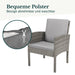 Grauer Sessel aus Polyrattan mit grauen Polstern - Detail: Bequeme Polster, Bezüge abnehmbar und waschbar