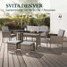 SVITA DENVER Gartenmöbelset für bis zu 7 Personen - Braune Polyrattan Sitzgruppe