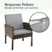 Brauner Sessel aus Polyrattan mit grauen Polstern - Detail: Bequeme Polster, Bezüge abnehmbar und waschbar