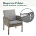 Brauner Sessel aus Polyrattan mit grauen Polstern - Detail: Bequeme Polster, Bezüge abnehmbar und waschbar