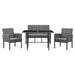 SVITA BROOKLYN XL Polyrattan Garten Essgruppe grau 2