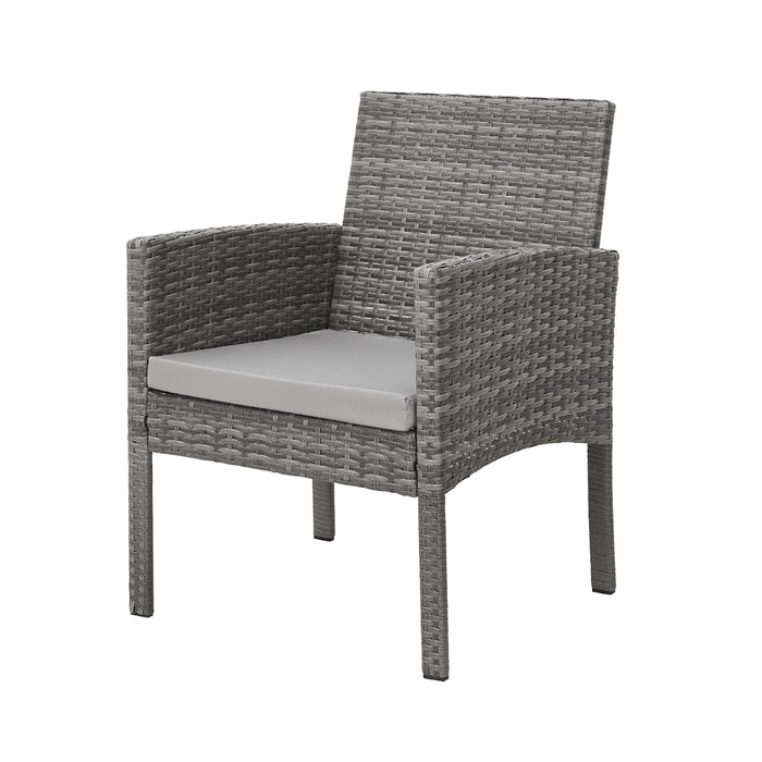 SVITA BROOKLYN XL Polyrattan Sessel grau
