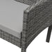 SVITA BROOKLYN XL Polyrattan Sessel grau - Detail Rattangeflecht