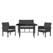 SVITA BROOKLYN XL Polyrattan Garten Essgruppe schwarz 2