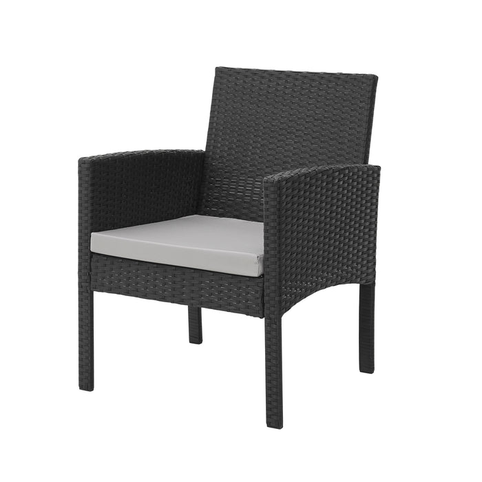 SVITA BROOKLYN XL Polyrattan Sessel schwarz