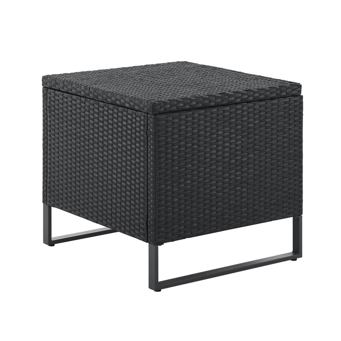 B-Ware KANSAS Rattanlounge Schwarz