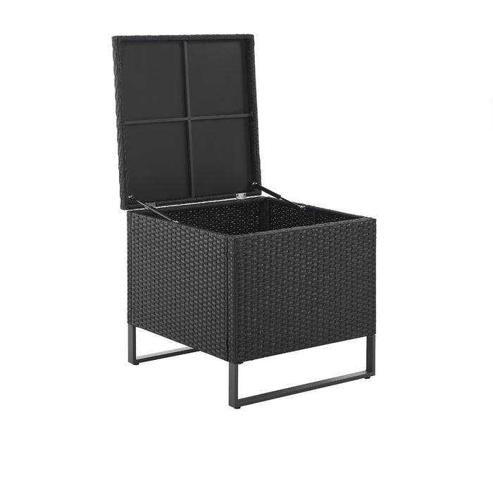 B-Ware KANSAS Rattanlounge Schwarz