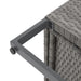 Detail Metallbeine mit höhenverstellbaren Plastikfüßen
