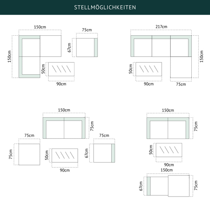 Set CALIFORNIA + Abdeckhaube Schwarz