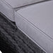 Detailbild graue Polsterkissen