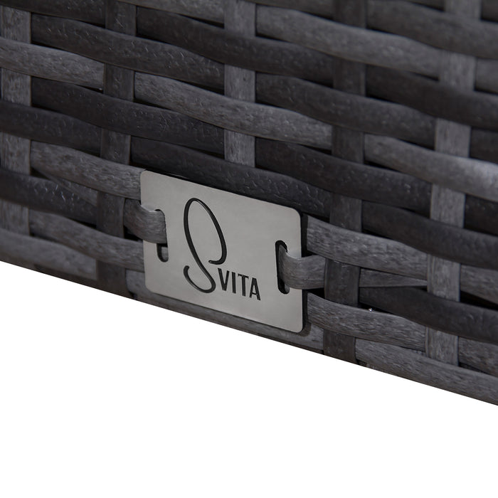 Detailbild SVITA-Logo in das Rattan geflochten