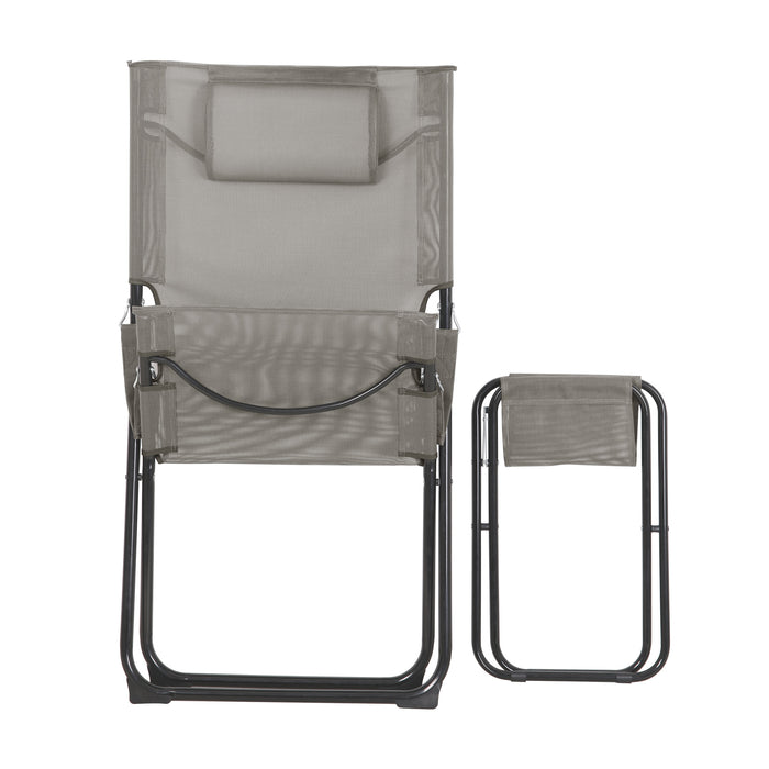 campingstuhl mit hocker TOMRA Liegestuhl mit Hocker