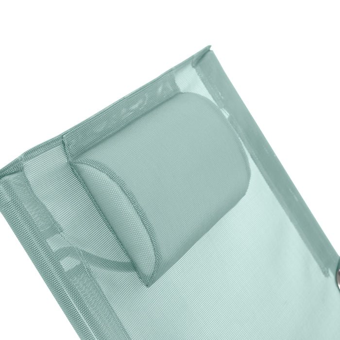 B-Ware TOMRA  Liegestuhl Fußhocker Blau/Dunkelgrau