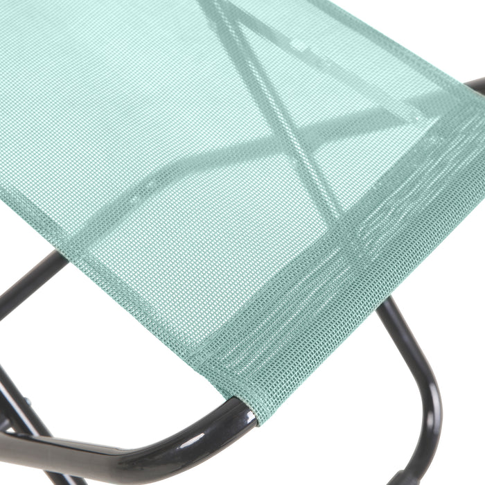 B-Ware TOMRA  Liegestuhl Fußhocker Blau/Dunkelgrau