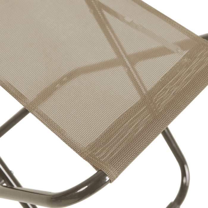 B-Ware TOMRA Liegestuhl Fußhocker Taupe/Sandfarben