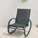 Outdoor Schaukelstuhl SVITA EIBY DELUXE dunkelgrau Ambientebild Terrasse 2