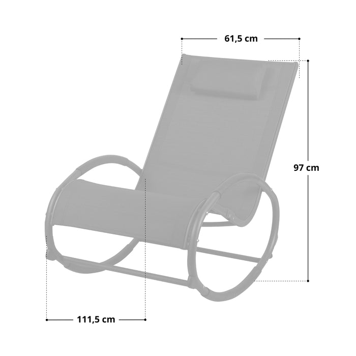 Outdoor Schaukelstuhl SVITA EIBY - Maße
