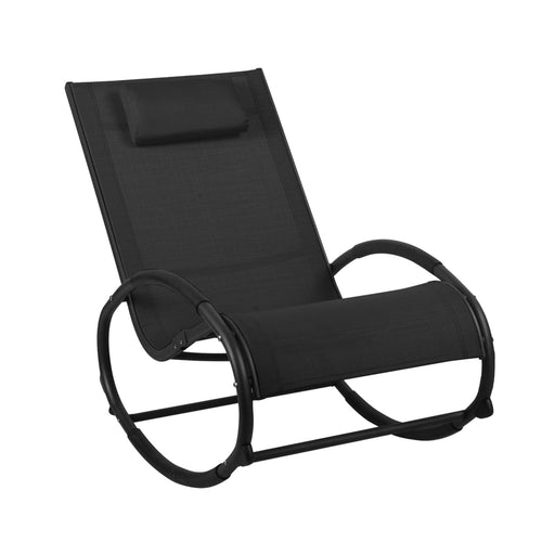 Outdoor Schaukelstuhl SVITA EIBY schwarz